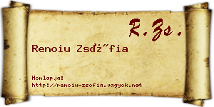 Renoiu Zsófia névjegykártya
