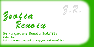 zsofia renoiu business card